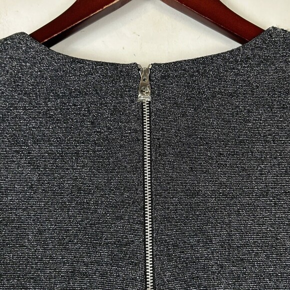 Ted Baker Size 1 US 4 Lizzey Front Twist Sparkle Dress Party Cocktail Black Silv - Picture 5 of 7